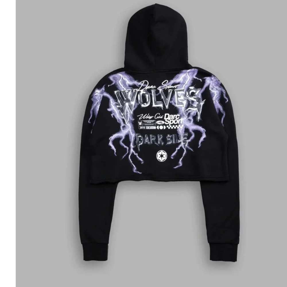 Darc Sport Star Wars Ride Lightning Wyoming Cropped Hoodie size s 216/100 I07 - Picture 2 of 5